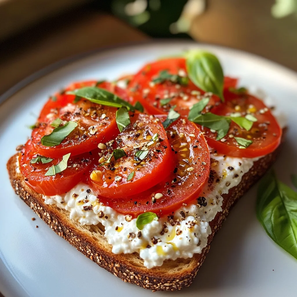 Cottage Cheese and Tomato Toast