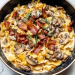 Creamy Bacon and Mushroom Pasta Recipe