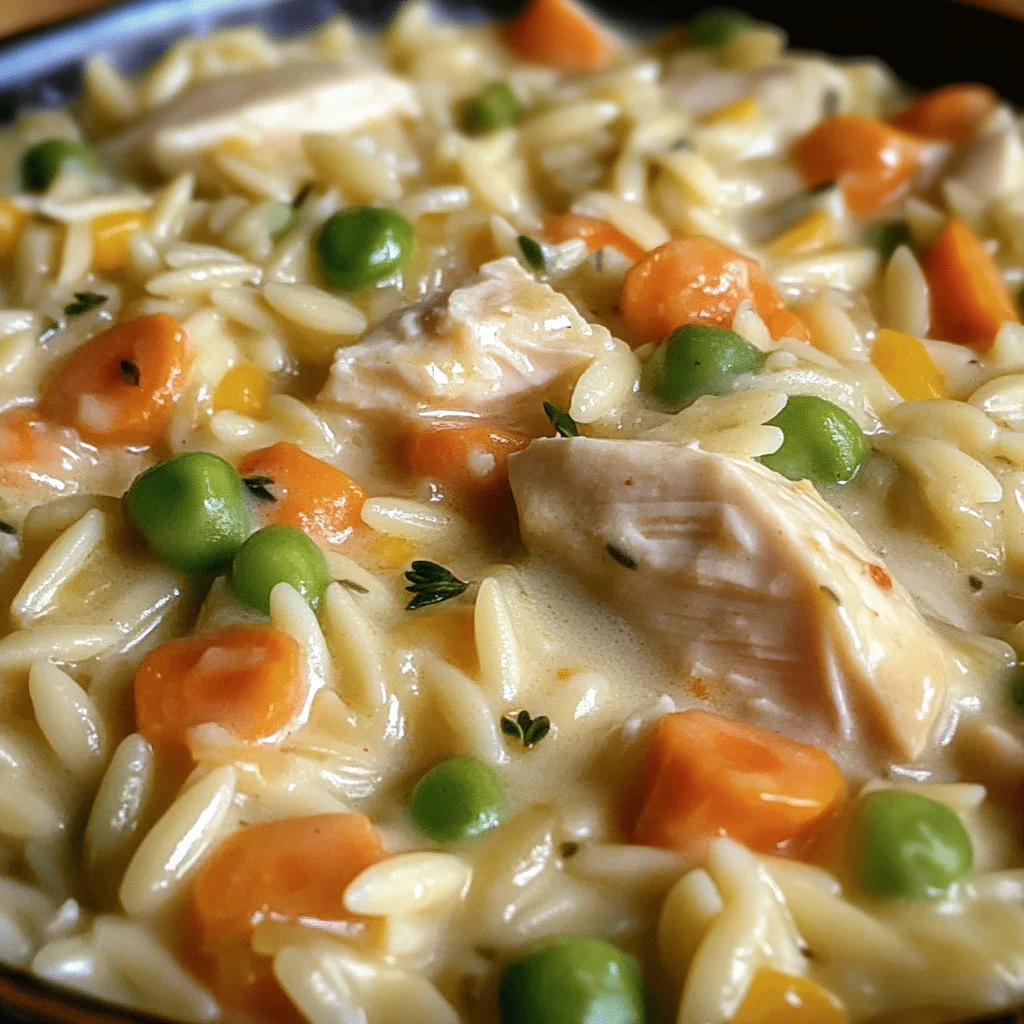 Creamy Chicken Pot Pie Orzo Recipe