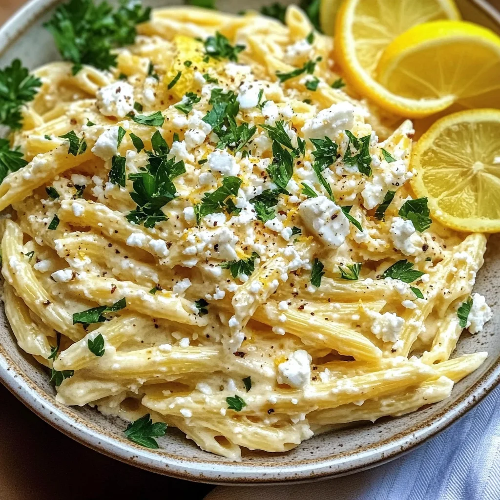 Creamy Lemon Feta Pasta