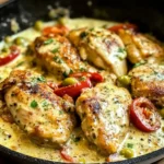Creamy Pepperoncini Chicken Skillet Recipe - Quick & Easy