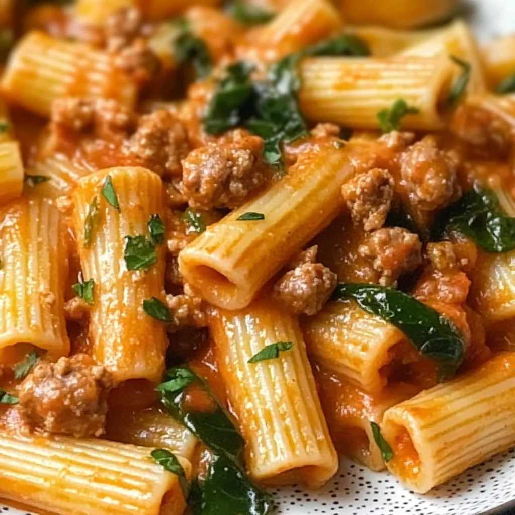 Creamy Sausage Rigatoni