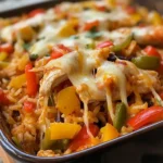 Easy Chicken Fajita Rice Casserole
