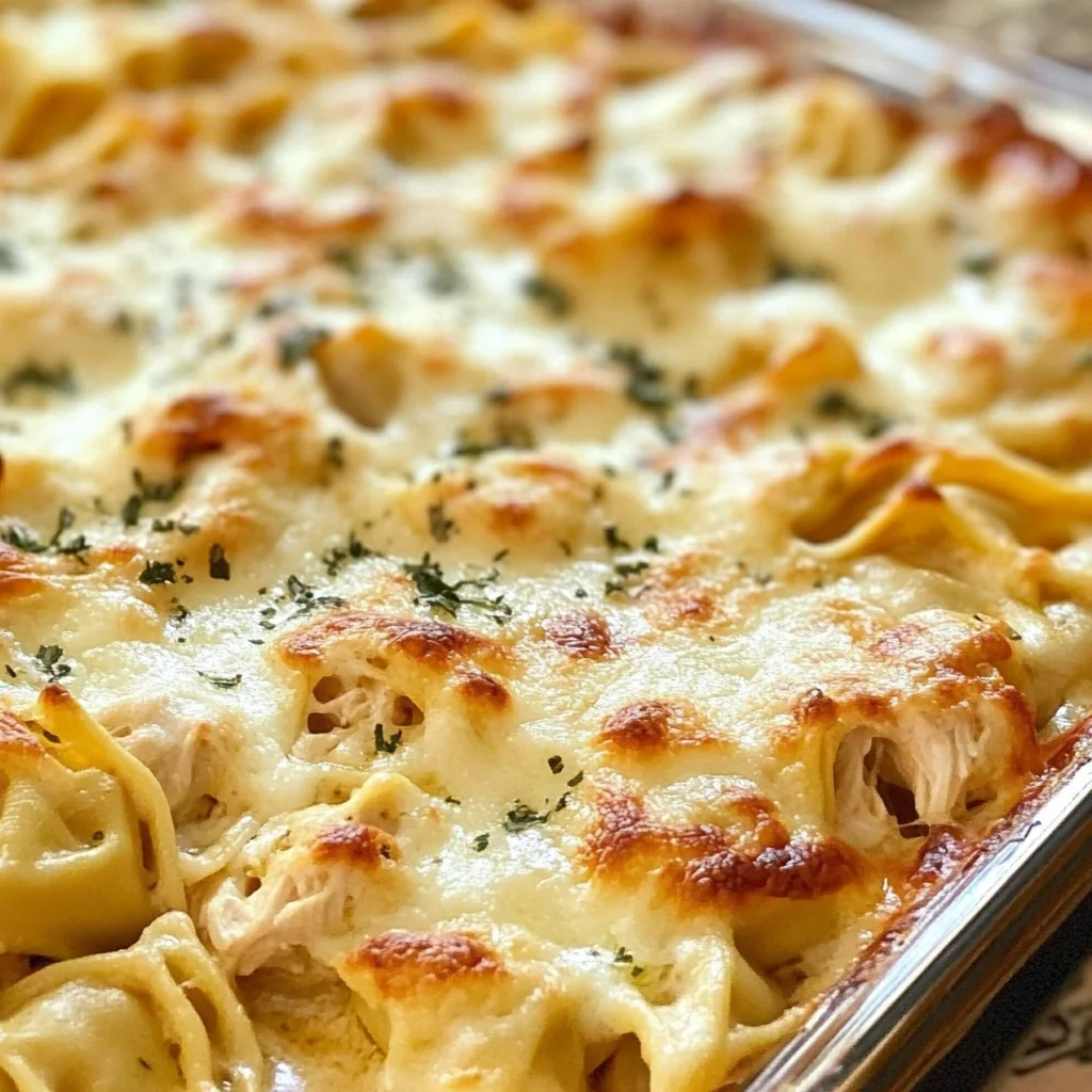 Easy Chicken Tortellini Pasta Bake