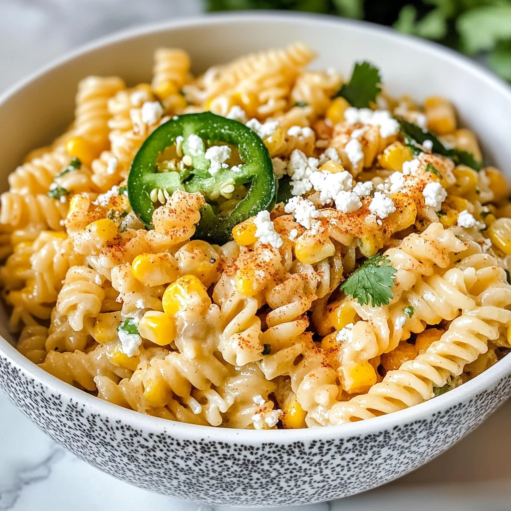 Healthy Mexican Street Corn Pasta Salad