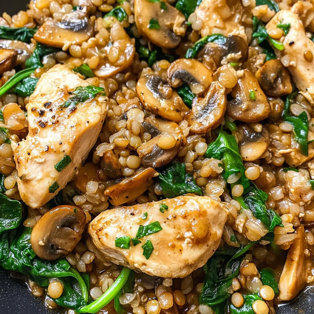 Mediterranean Chicken and Rice Stir Fry (Healthy with Lentils)