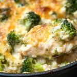 One Pot Broccoli, Chicken and Rice Casserole
