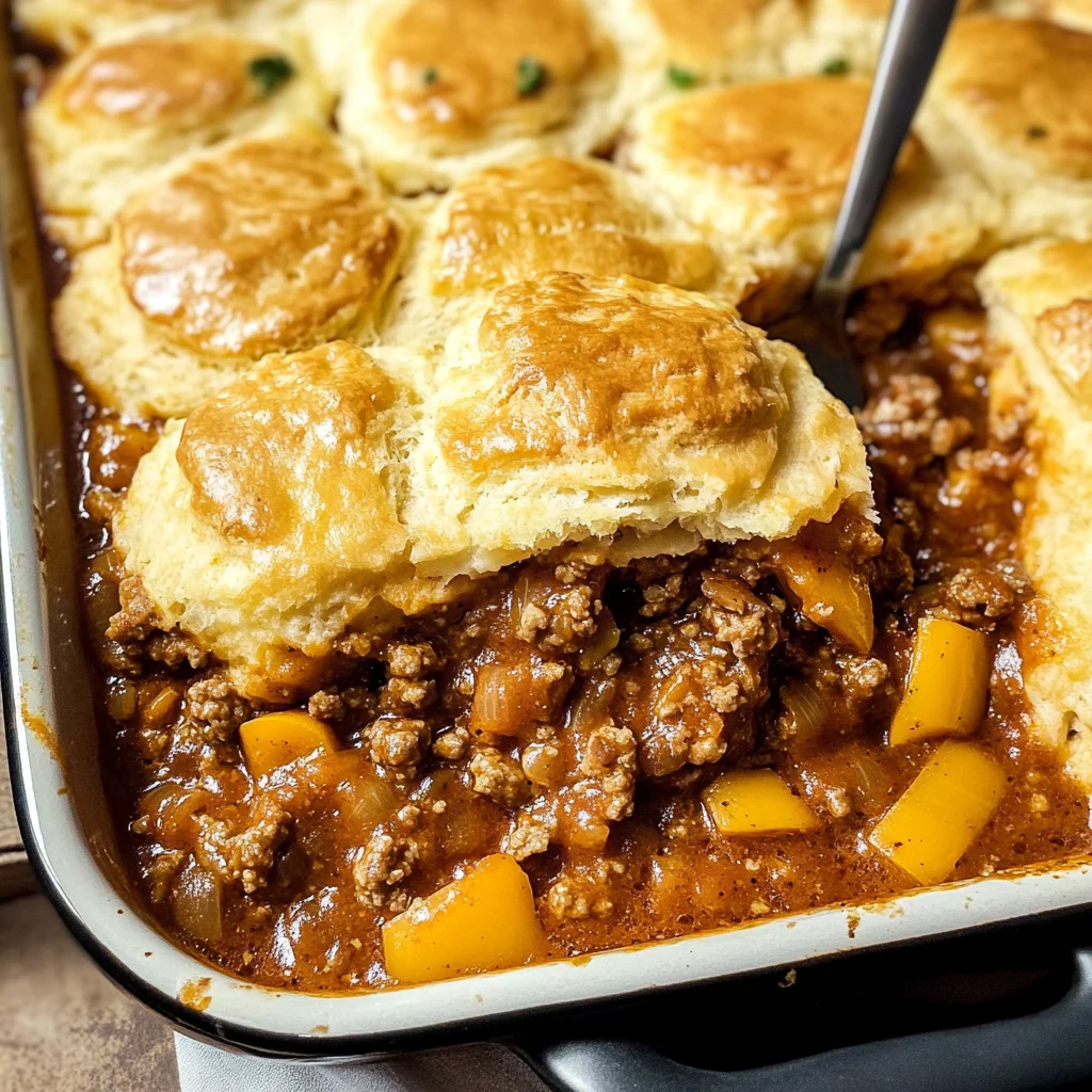 Sloppy Joe Biscuit Bake