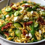 Sun Dried Tomato Orzo Pesto Salad