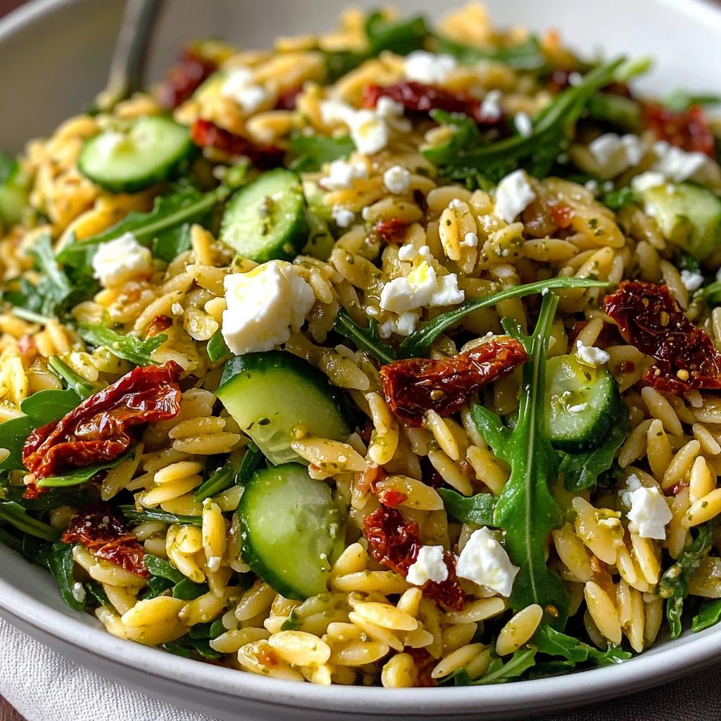 Sun Dried Tomato Orzo Pesto Salad