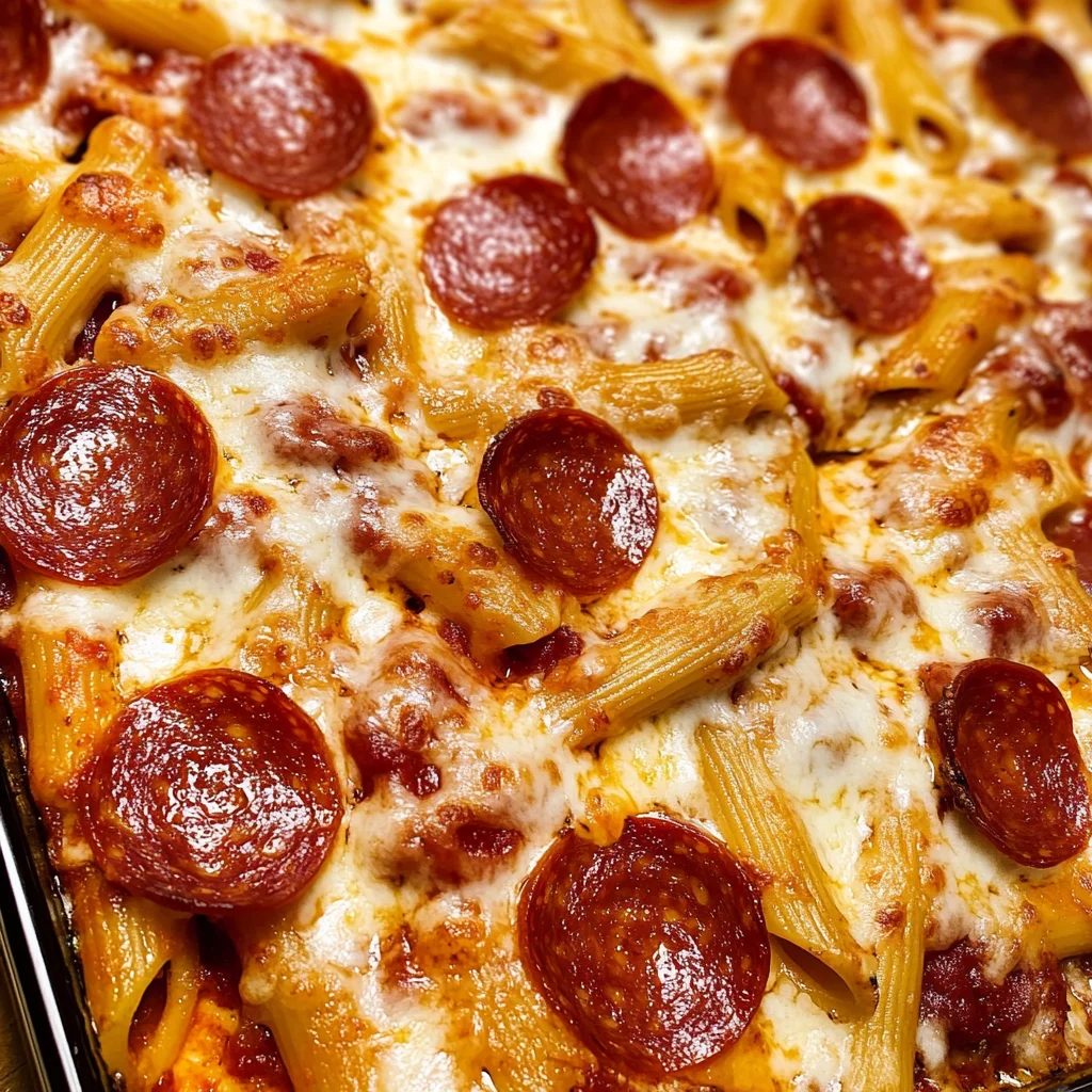 Super Easy Pizza Pasta Bake