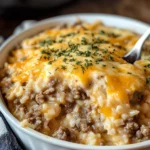 Cheesy Ground Beef and Rice Casserole