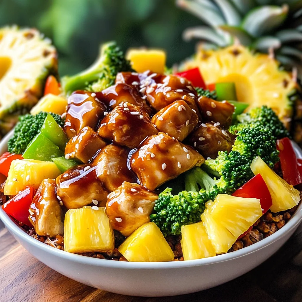 Chicken Teriyaki Pineapple Bowls Recipe