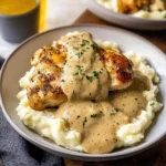 Chicken with Creamy Dijon Sauce and Mashed Potatoes