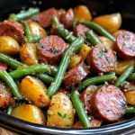 Crockpot Kielbasa and Green Beans