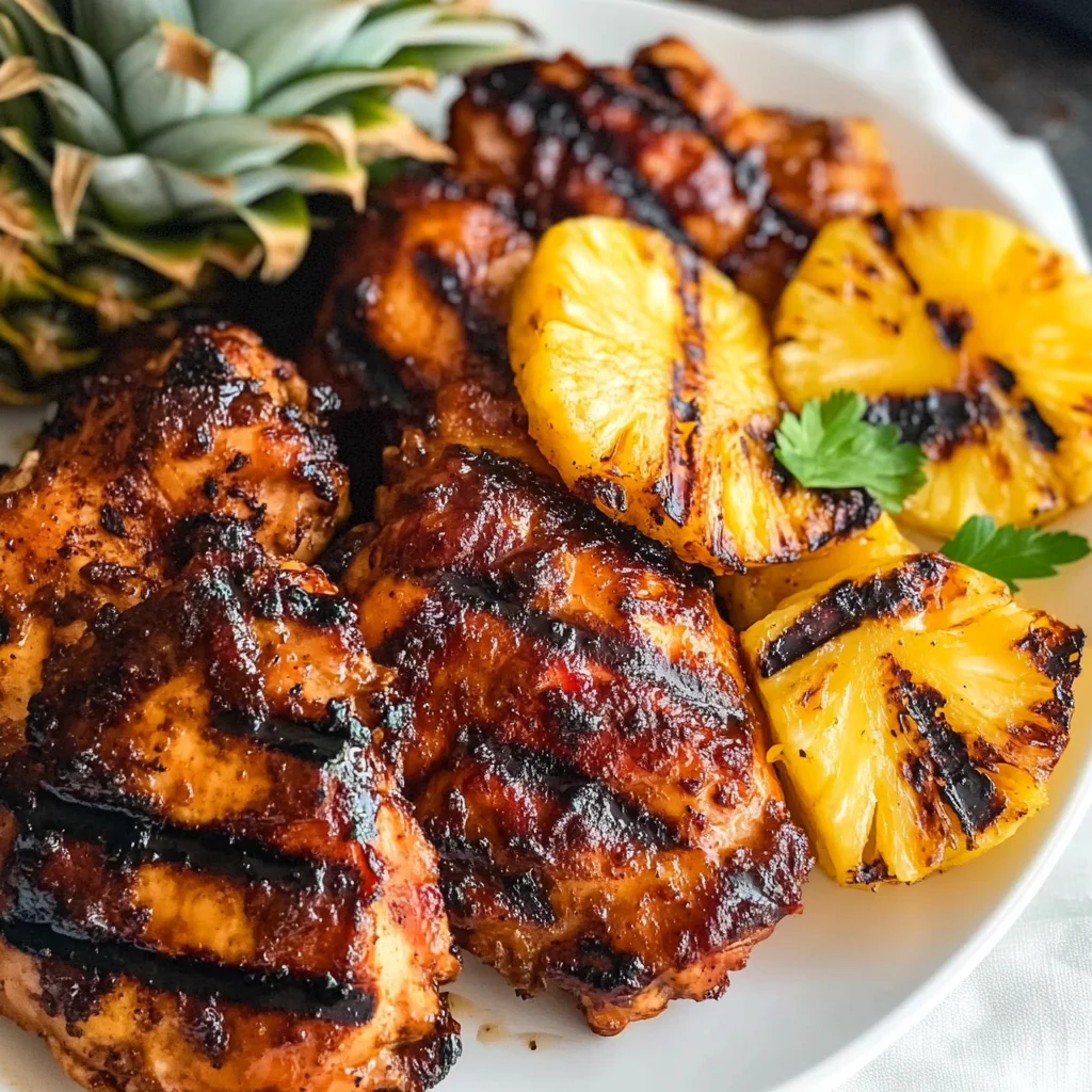 Easy Homemade Grilled Pineapple Chicken