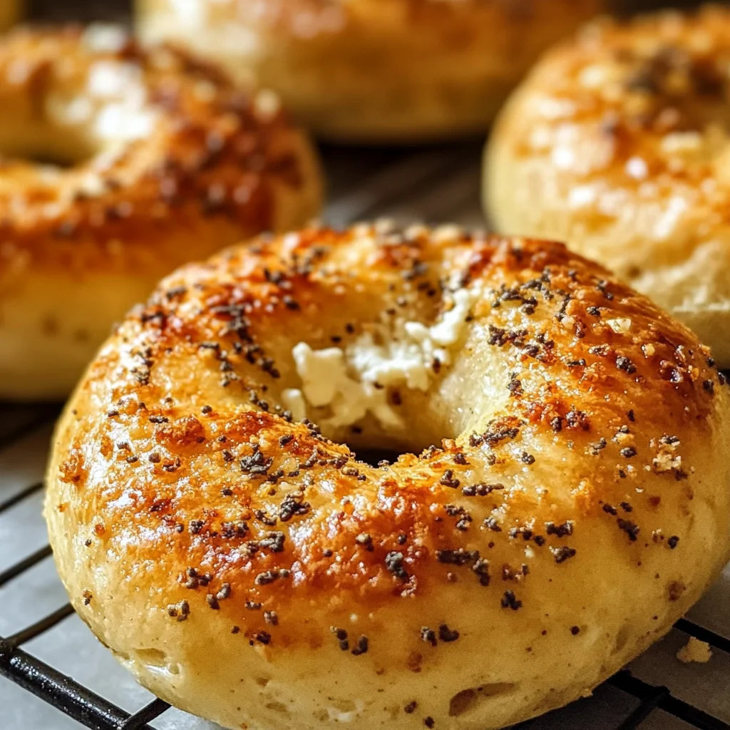 Garlic-Parmesan Cottage Cheese Bagels