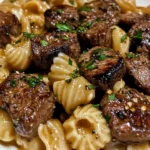 Garlic Butter Steak Bites & Shell Pasta: A Creamy Delight!