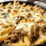 Ground Beef Alfredo Bake