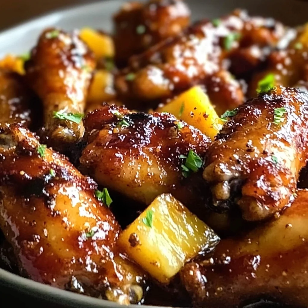 Irresistible Brown Sugar Pineapple Wings Chicken in 40 Minutes