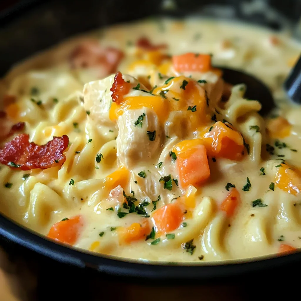 Irresistibly Creamy Crack Chicken Noodle Soup You'll Love