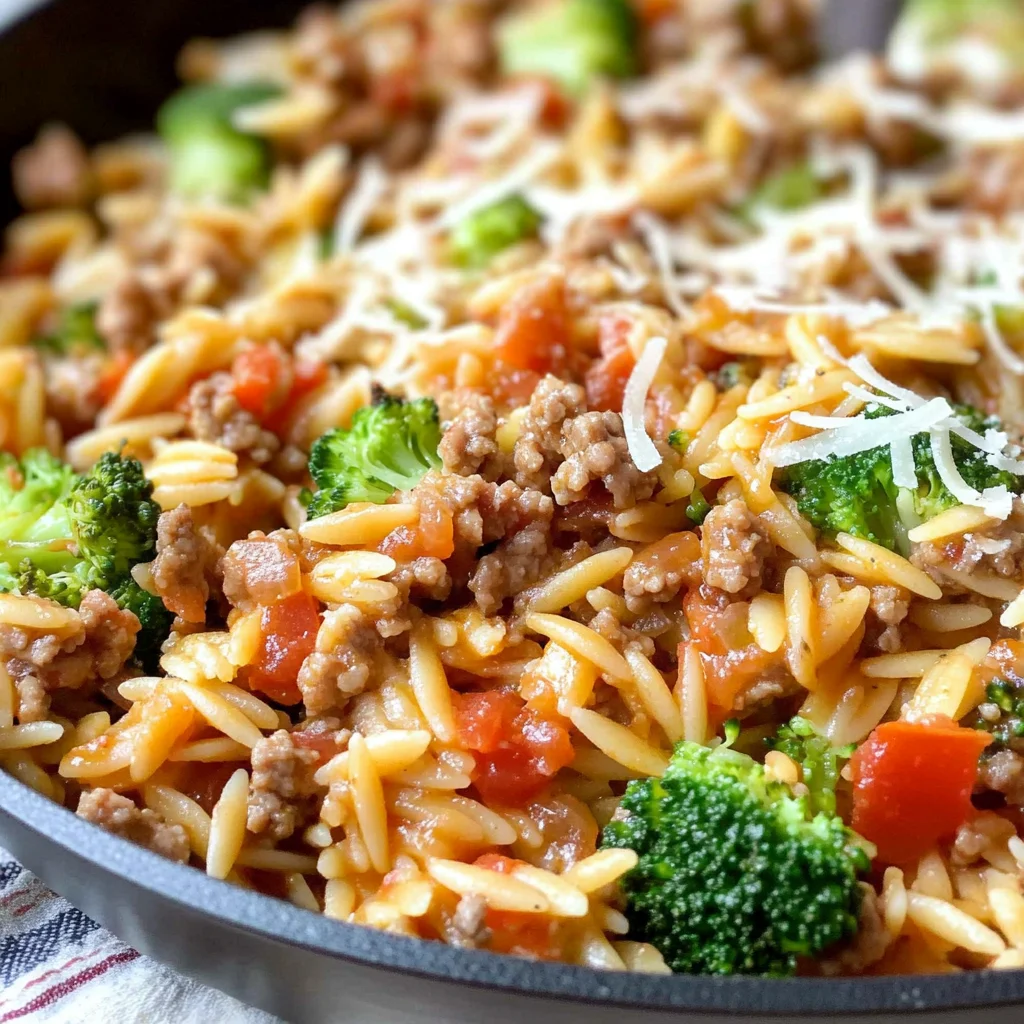 Quick Ground Turkey Orzo Recipe