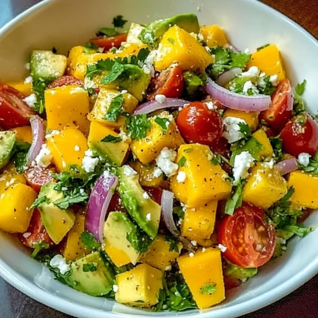 Avocado Mango Salad with Zesty Lime Dressing