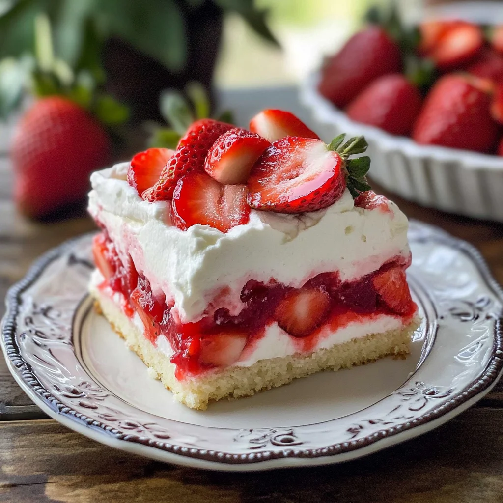 Best Strawberry Poke Cake