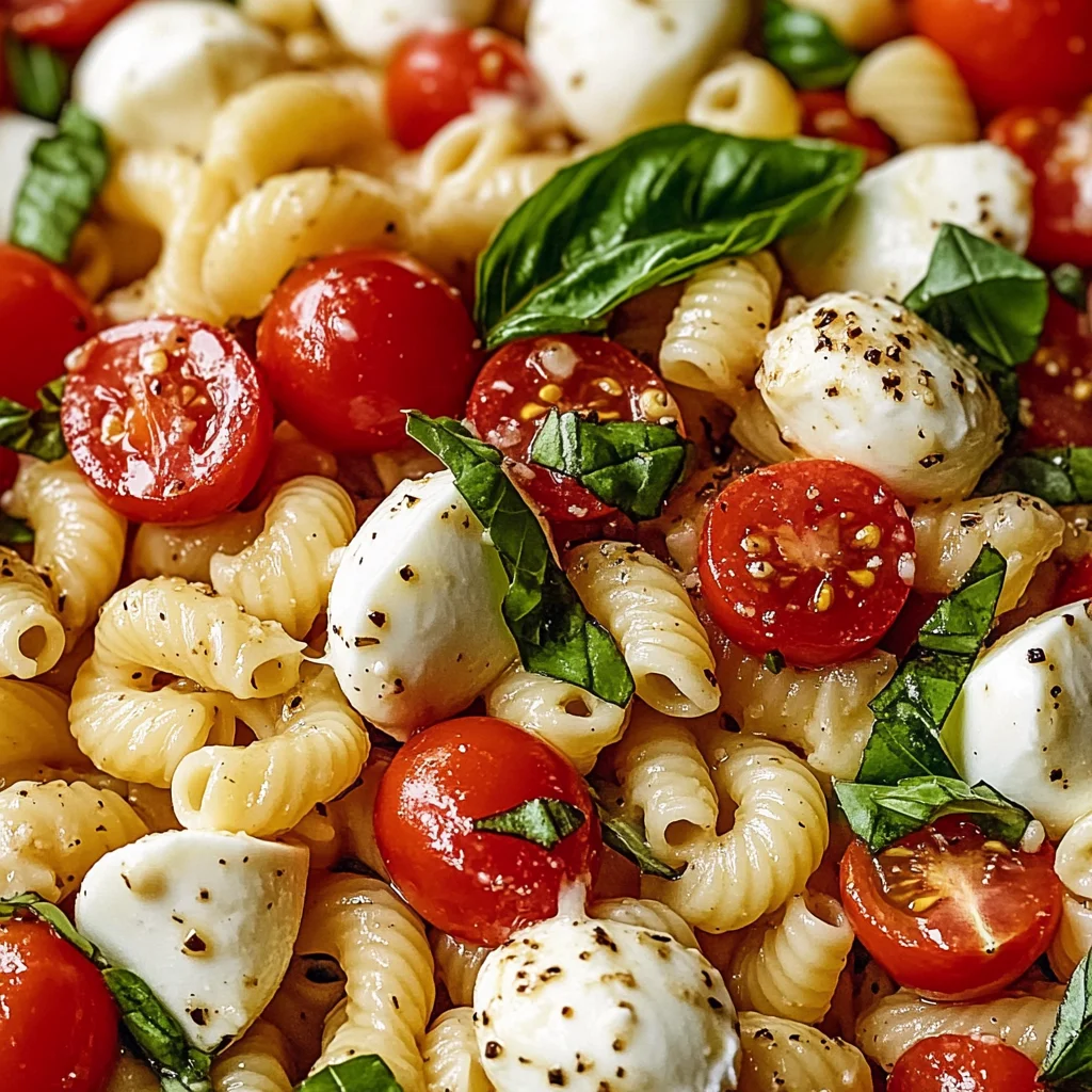 Creamy Caprese Pasta Salad