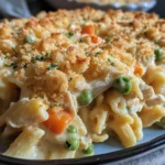 Creamy Chicken Pot Pie Pasta Bake