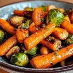 Crispy Maple Glazed Carrots and Brussel Sprouts - Alrightwithme