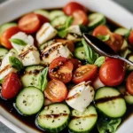 Fresh Cucumber Caprese Salad