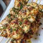 Garlic Parmesan Chicken Skewers