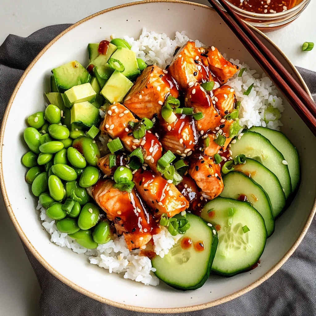 Honey Sriracha Salmon Bowls