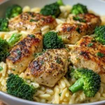 Lemon Pepper Chicken Broccoli Orzo