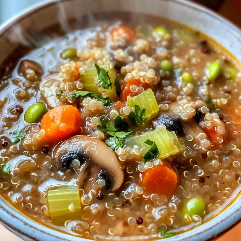 Mushroom Quinoa Soup Recipe