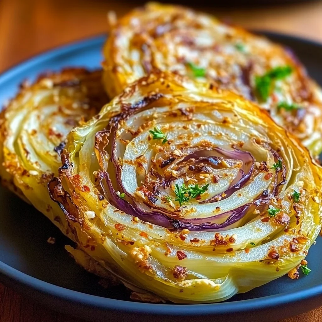 Oven Roasted Garlic Cabbage Steaks