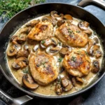 Skillet Chicken and Mushroom Wine Sauce