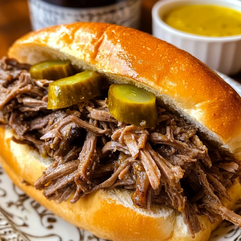 Slow Cooker Italian Beef Sandwiches