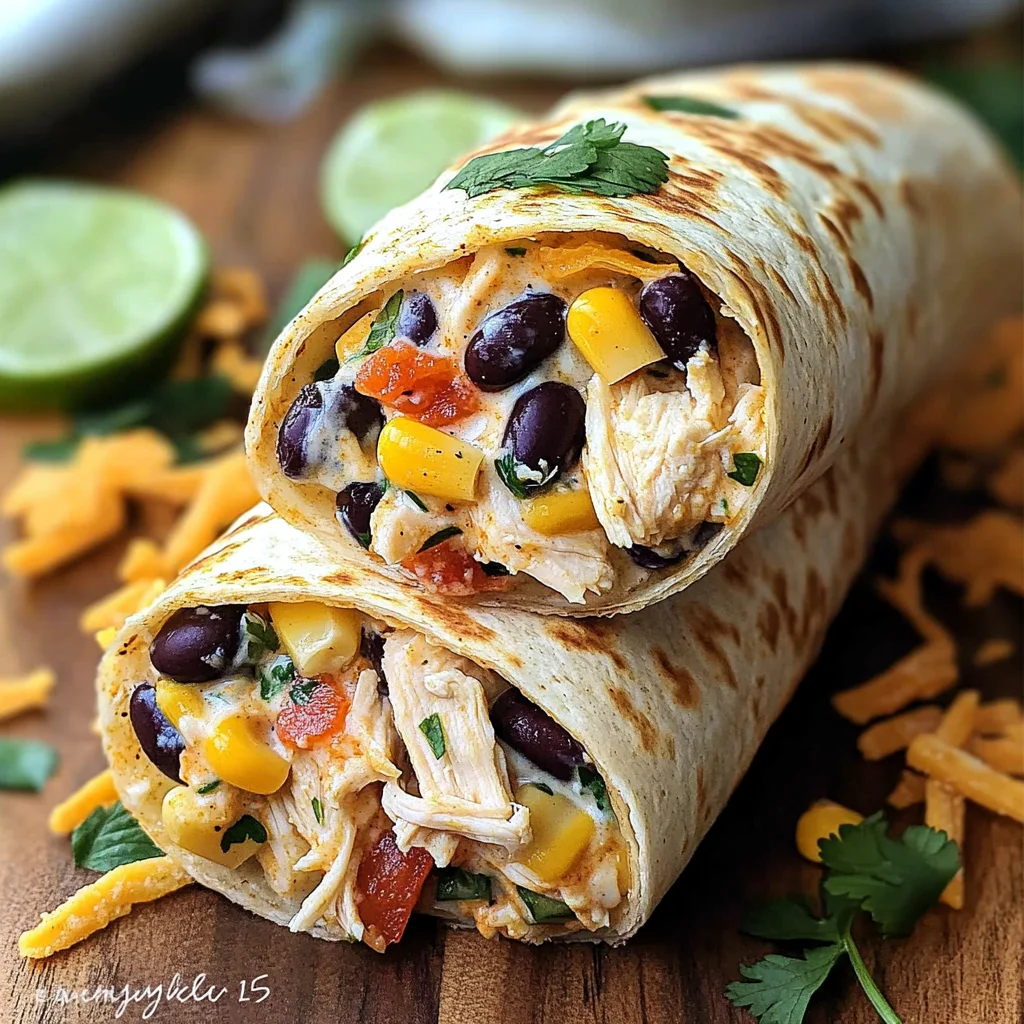 Southwest Cream Cheese Chicken Wraps