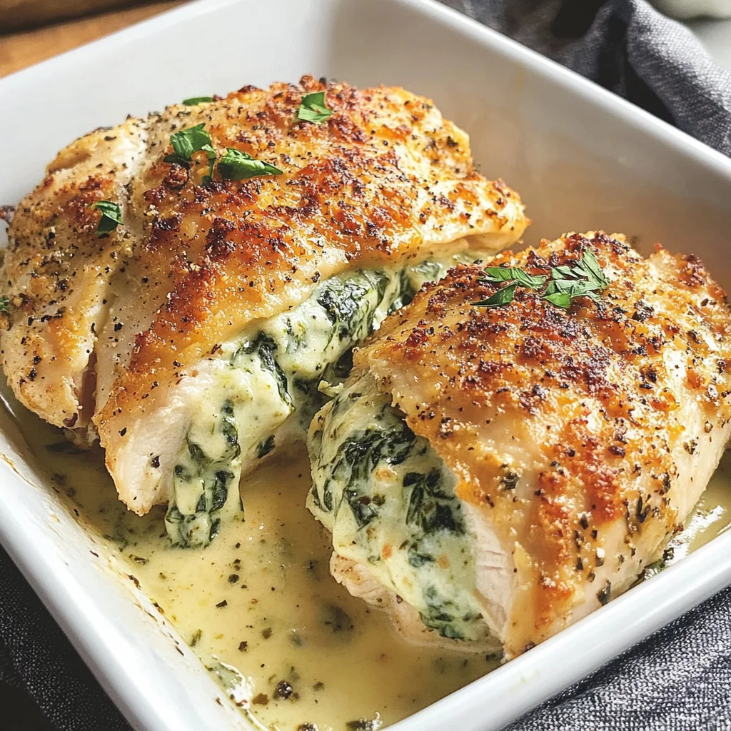 Spinach Stuffed Chicken Breast Recipe
