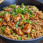 Sticky Garlic Chicken Noodles