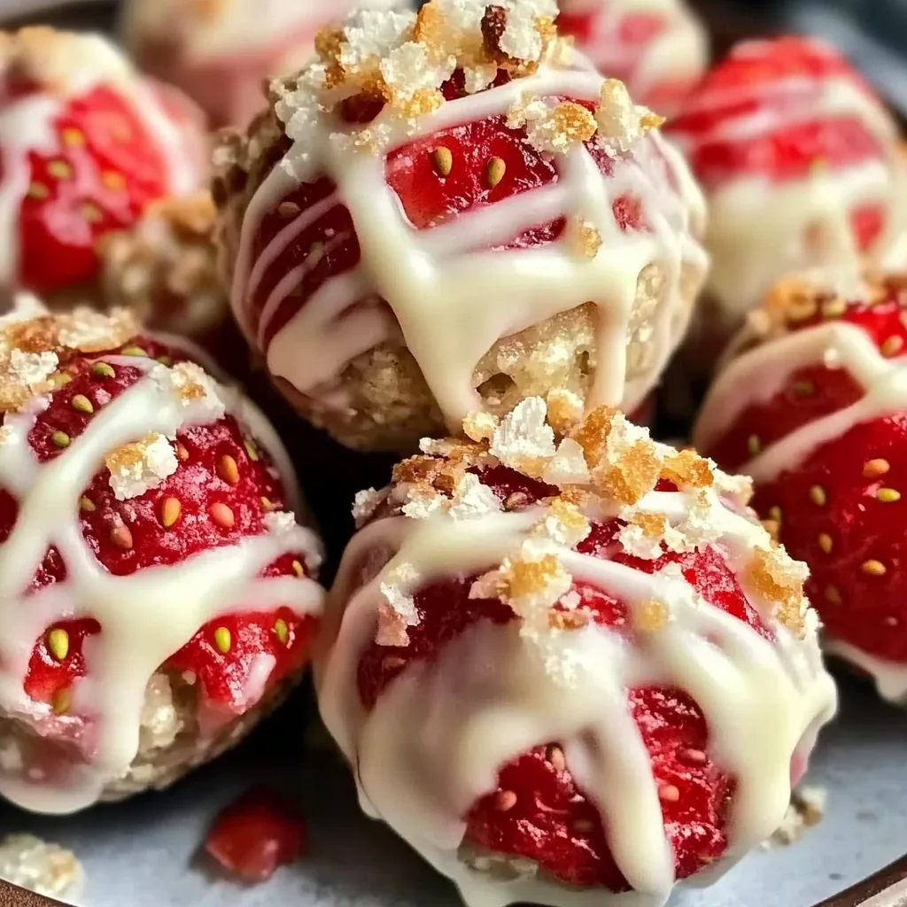 Strawberry Shortcake Energy Bites