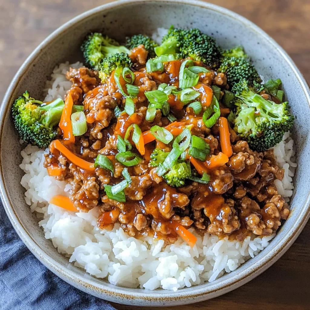 Teriyaki Turkey Rice Bowl