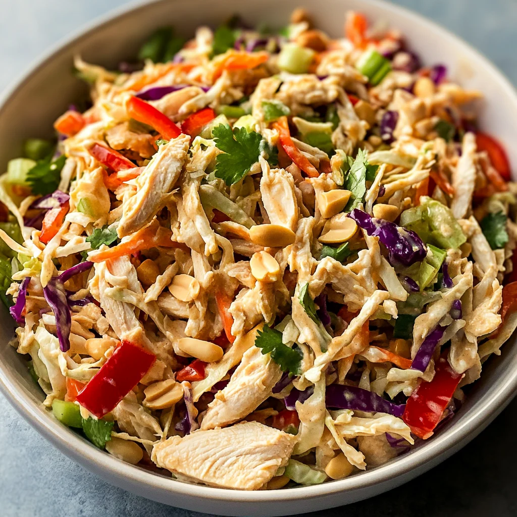 Thai Chicken Salad with Peanut Dressing