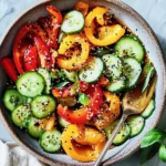 Viral TikTok Cucumber & Bell Pepper Salad