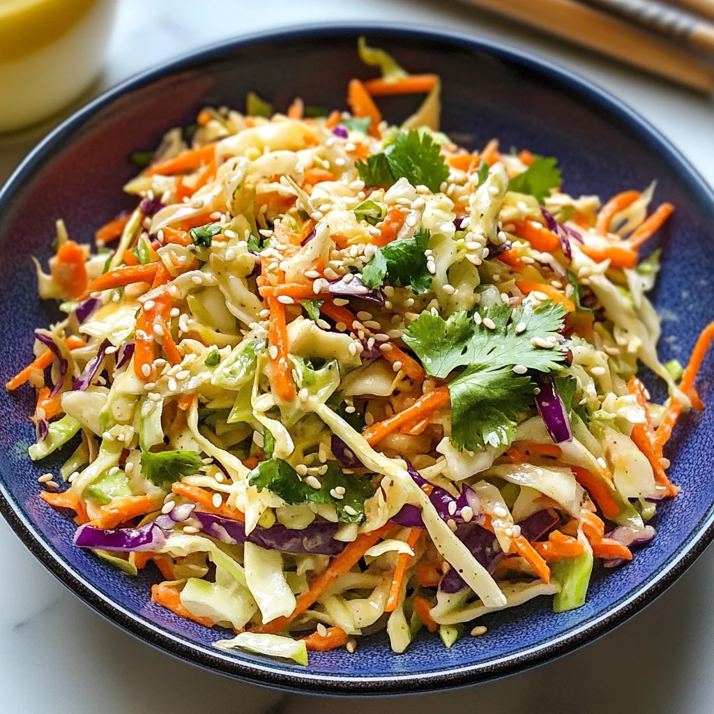 Asian Coleslaw with Sesame-Ginger Dressing