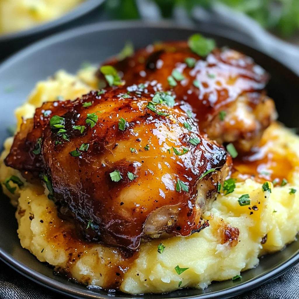 Chipotle Honey Chicken Thighs With Smoked Gouda Mashed Potatoes