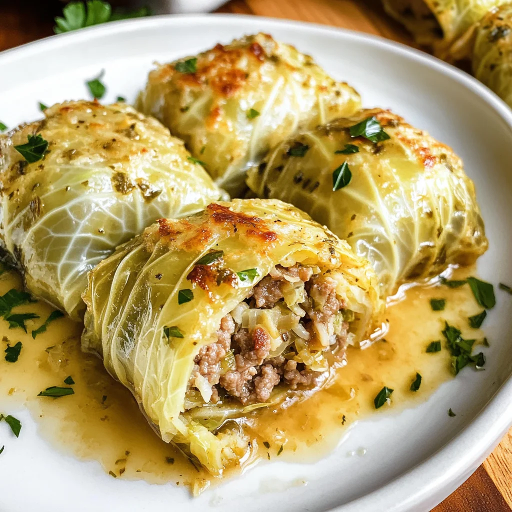 Greek Stuffed Cabbage Rolls (Lahanodolmades)