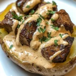Loaded Baked Potato with Steak Bites